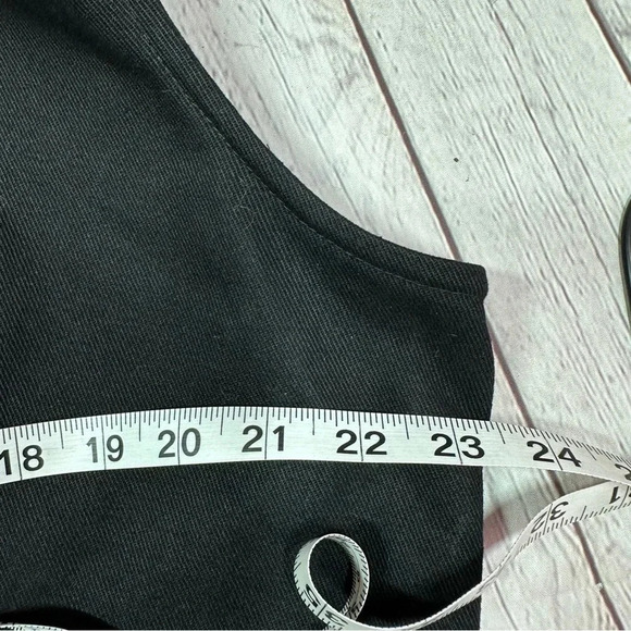 vintage cactus flower western boho denim vest sz XL leopard print accent - Picture 7 of 8